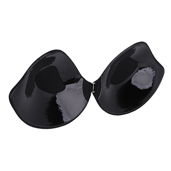 Selkäton rintaliivi V-muotoinen push-up rintaliivi Strapless Plunge itsestään kiinnittyvä rintaliivi naisille (Musta A)