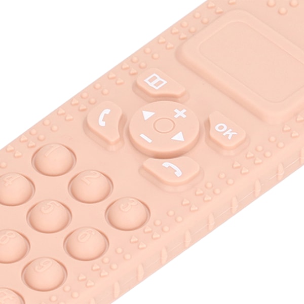 Baby TV Fjernbetjening Formet Tyggelegetøj Bærbar Blød Silikon Spædbarn Tandfrembringelse Tygge Sansestimulerende Legetøj Peach Pink