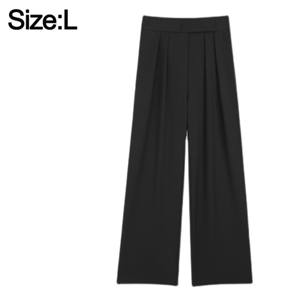 High waisted pocket work office wide leg pants