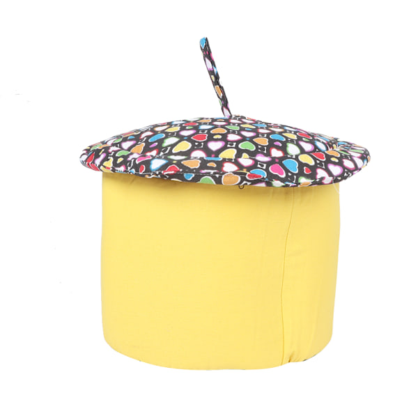 Canvas and Sponge Folding Round Yellow Portable Breathable Cat Dog House Pet Supplies