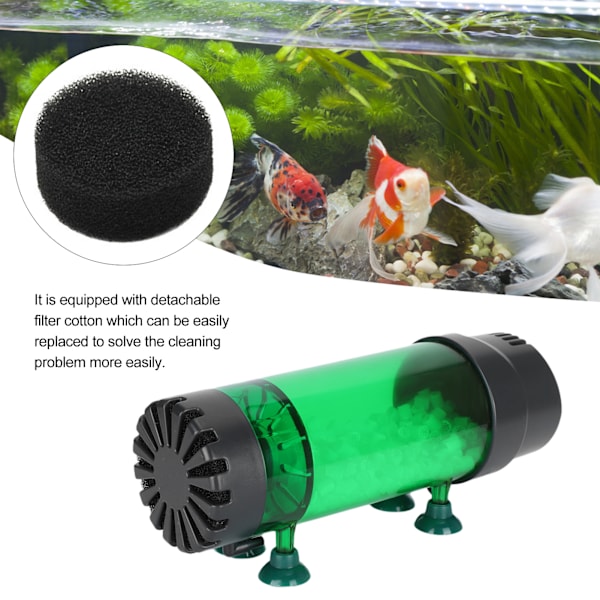 Fluidisert sengfilter Akvarium Fiskedam Boble Bio Media Filter med sugekopp Fluidisert seng LH600