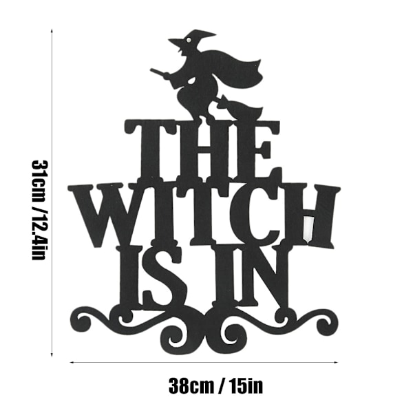 5 stk Halloween Hængende Dørdekorationer Vægskilte THE WITCH IS IN til Fest Hjem
