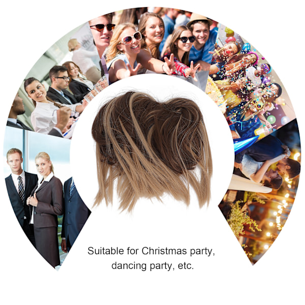 Messy Bun -hiuslisäke - Naisten muodikas poninhäntä Synteettinen hiuslisäke Treffailuun Tanssiin Juhliin Q17‑18T10#