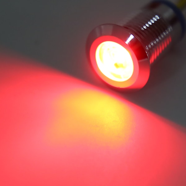 4 Sett PreWired Runde LED-er Mini Felles Anode 2-Farge Indikatorlamper 10mm 110220V (Rød og Blå)