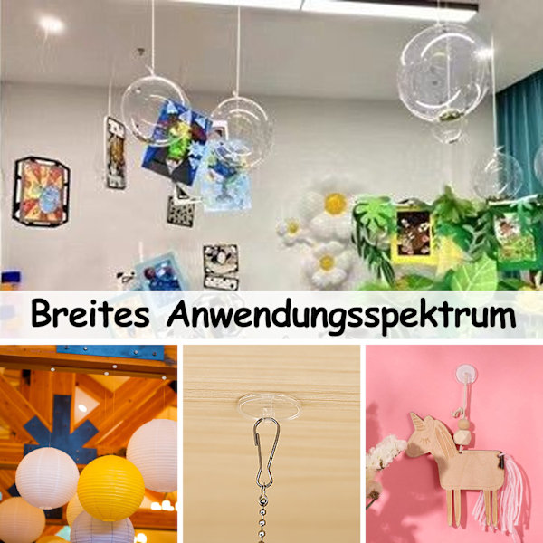 Självhäftande Runda Krokar, Genomskinliga Takfästen för Mångsidiga Hängningslösningar, Transparent PVC-Design för Minimalistisk Inredning (25 ST)