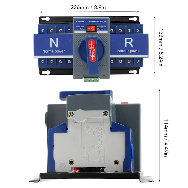 Automatisk overføringsbryter med dobbel strøm, overbelastningsbeskyttelse, PC-hus, byttebryter for bank AC400V
