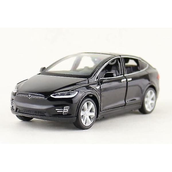 Samlarobjekt i legering, exakt replika av Model X med dörröppning och pull-back-funktion för entusiastsamlingar