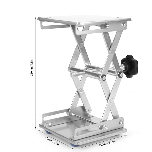 Laboratorie Løfteplatform Stativ Saks Stativ 150*150*250mm i Rustfrit Stål