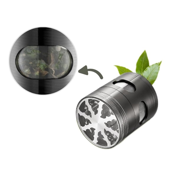 Lättanvänd Köksassistent, Kryddkvarn med Hög Kapacitet för Klassisk Design, Zinkmaterial med Behaglig Känsla (60 mm)