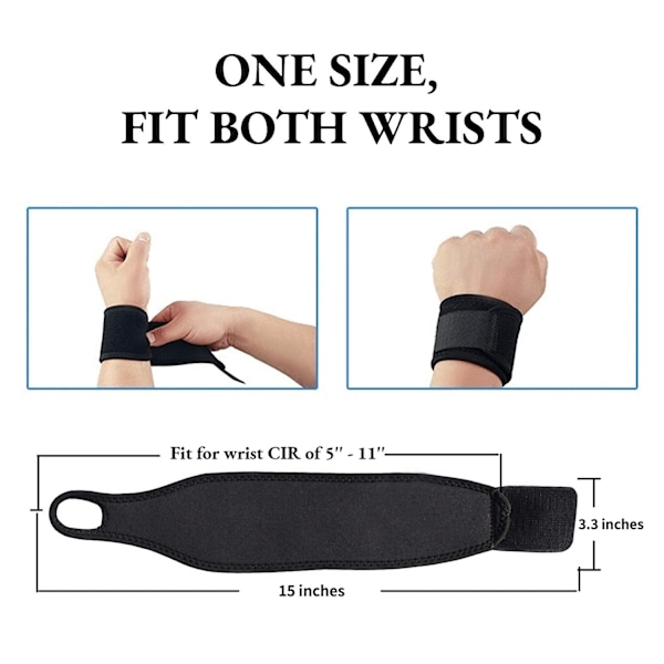 2-pack justerbart sport handledsskydd, handledsstöd, handledsbandage,