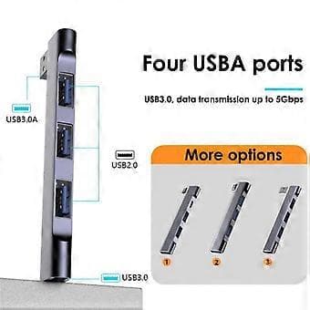 RYRA 4 I 1 USB-C HUB Universal Kompakt Mini USB2.0/USB3.0 Dockingstation PD Høj