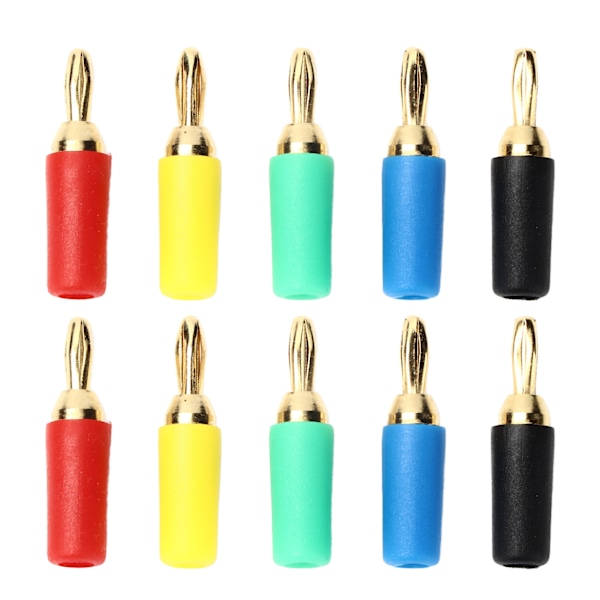 2,5 mm Bananeplugger Messing Gullbelagt Loddebanankontakter Utvalg for Høyttalerkabel