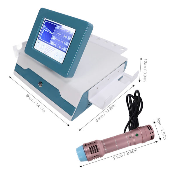 ED-terapimaskin Smärtlindring Stötvågsbehandling Extracorporeal Massager 100‑240VEU-kontakt