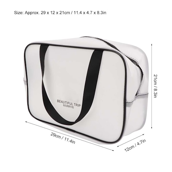 Kannettava Vedenkestävä Meikki- ja Toilettitarra-laukku Matkakosmetiikan Säilytyslaukku Järjestäjä 29 x 12 x 21cm