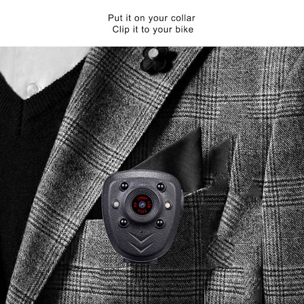 Mini Bodykamera HD1080P Videoopptaker Nattsyn Wearable Bærbar for Utendørs Sikkerhet