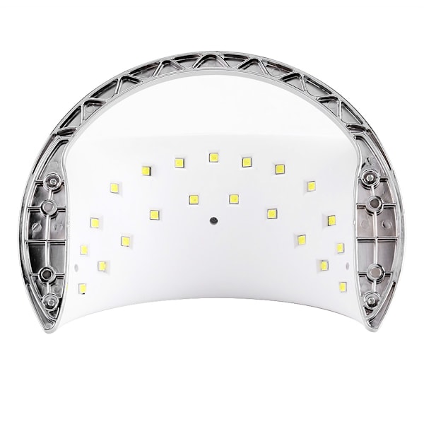 48W UVLED Lys Neglekunst Lampe Berøringsknap Manicure Neglegel Hærdende Tørremaskine Hvid