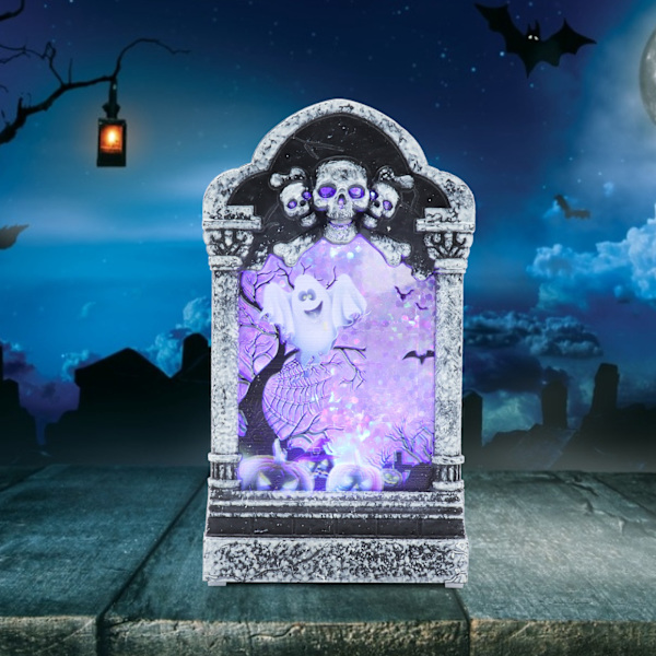 Halloween-hautakivi-muotoinen valo, kannettava festivaalikoristelamppu baareihin, juhliin ja kotiin