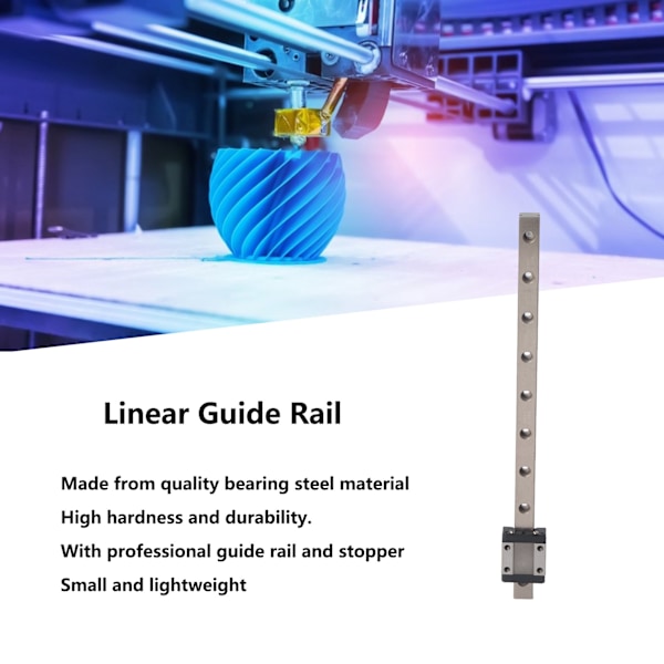 Linjär Skena Hög Precision Stabil Stadig Hållbar Liten Lätt Linjär Glidskena för CNC DIY Projekt 250mm