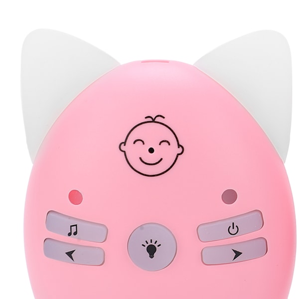 Trådløs Audio Baby Monitor To-vejs Samtale Baby Monitor med Musik Pink (100-240V)(EU Stik)
