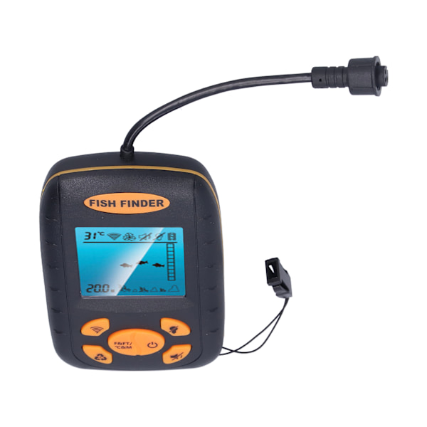 Fiskeekolod Wireless LCD Visuell Handhållen Ekolod Alarm Fiskegivare för Utomhusaktivitet