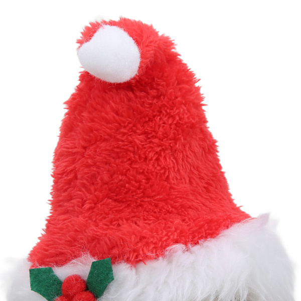Julehat til kæledyr, hudvenlig, sød hund Santa hat med velcrolukning og skæg til kæledyr hunde M