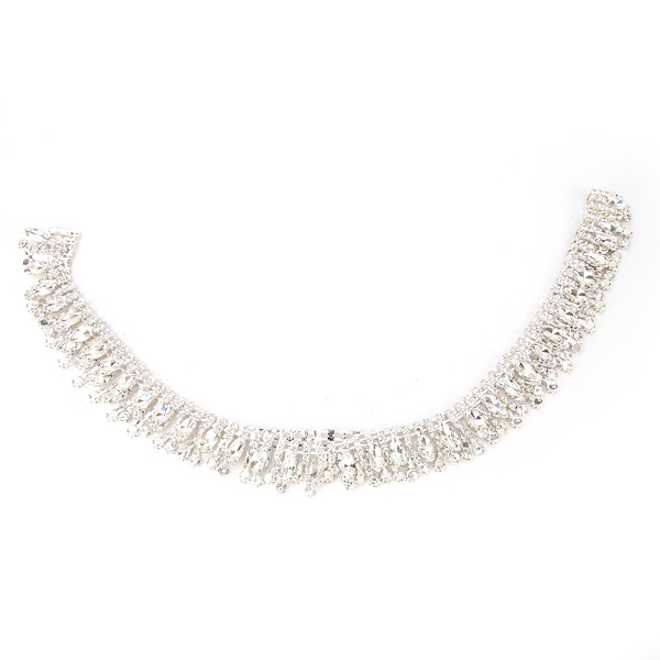DIY Handgjorda Kristallglas Strass Dekorationer Sy Tassel Kedja Kläder Applikationer #2