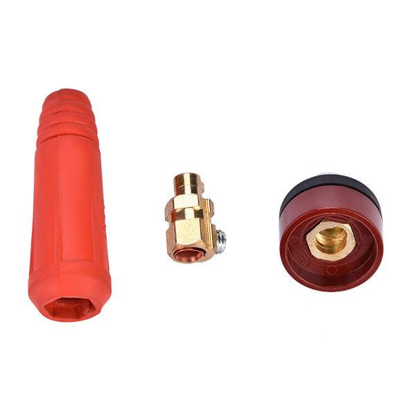 1 st DKJ10-25 Röd Europeisk Stil Svetskabel Snabbkoppling Snabbkoppling Adapter