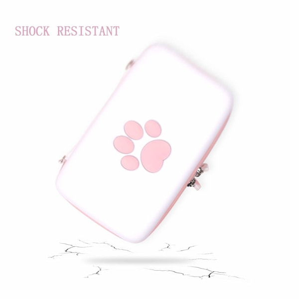 Rosa Sakura Design Resväska för Nintendo Switch, Vattentätt Material och Tumgrepp ingår för Säker och Stilfull Gaming På Språng