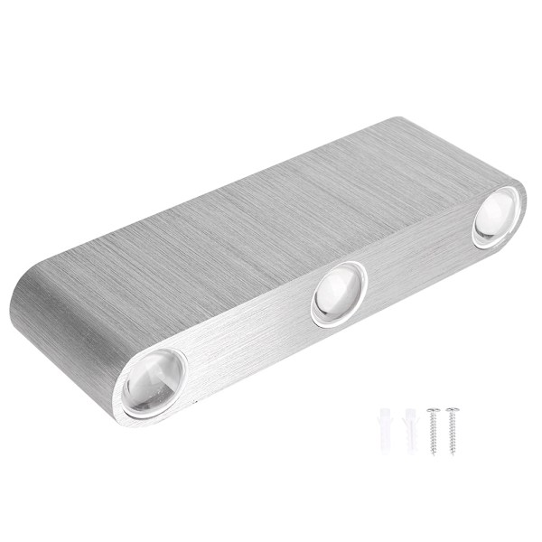 Moderne Enkel LED Indendørs Vægslampe 6W Aluminium Legering Rektangel Balkon Gang Trappe Lys 85-265V Tre Farver