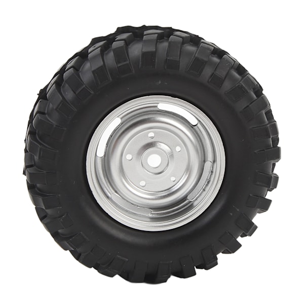 4 st RC Crawler Däck 1,9 tum Gummi Universal RC Däck med Plastfälg för Axial 1/10 Fjärrstyrda Bilar Silver