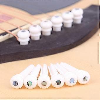 Akustisk Gitarr Förspårad Ben Sadel Ersättning 6 Strängars Gitarr Stall Sadel med Stallstift Musikinstrumentdelar Multi