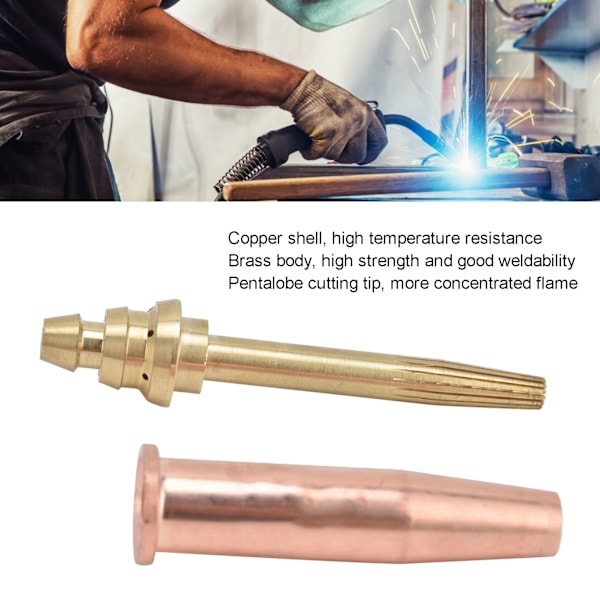 3 st Propangasbrännare Munstycken Isobarisk Gasbrännare för Flammskärande Maskin 0,9 mm 1,2 mm 1,5 mm