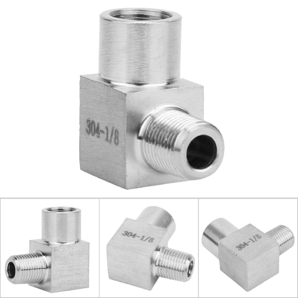 BSPP Hunn-Hann Tråd Albuekobling Rørtilbehør Adapter Rask Kobling for Luft Olje 1/8 tommer