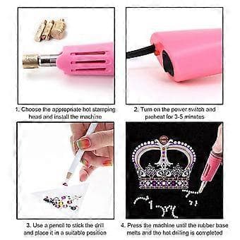 Rhinestone Applikatorsett, Tips, Rhinestones