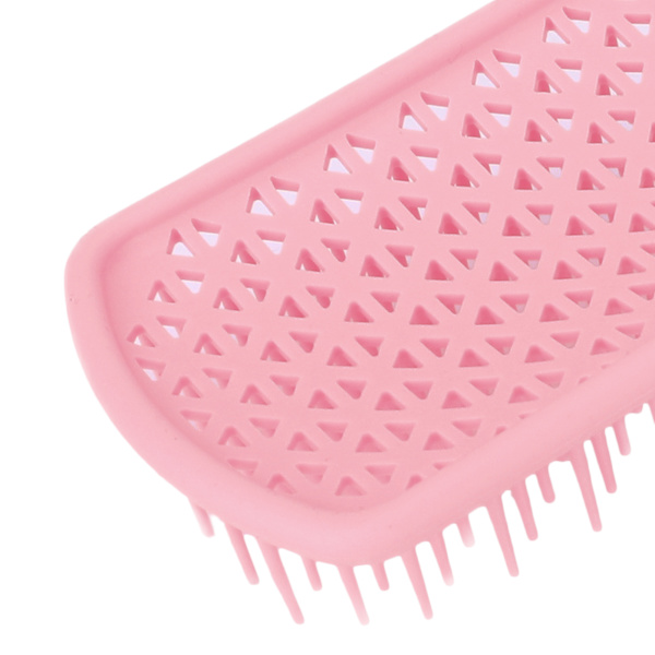 Bred Hår-Redskaber Børste Kam Hårbund Massage Hul Kvadratisk Formet Kam Til Frisør Pink
