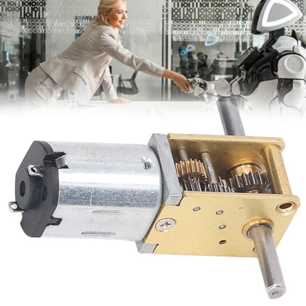 Turbo Worm Geared Motor Mikro Børsteløs DC3V 4RPM 2 Aks Mini Reduksjon med Fast Sete for Smartbil