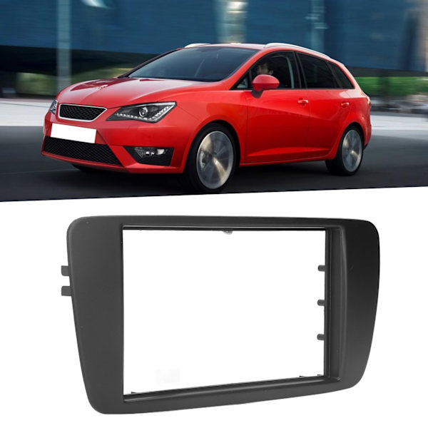 Bilfascia 2DIN Audio CD DVD Modifisert Panelramme Erstatning for SEAT Ibiza 2008‑2015