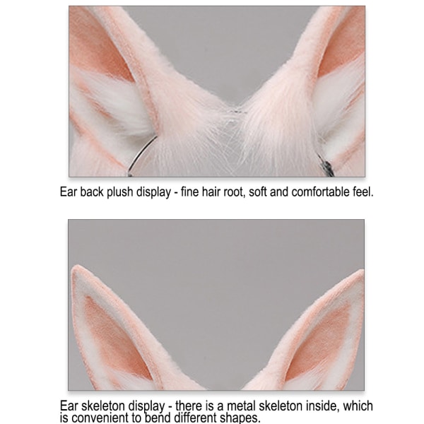 Rabbit Cat Ears Wolf Fox Ears pannebånd Dyre Søt hode tilbehør
