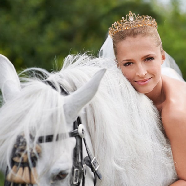 Tiara-kruunut naisille ja tytöille, elegantti prinsessakruunu tiara W