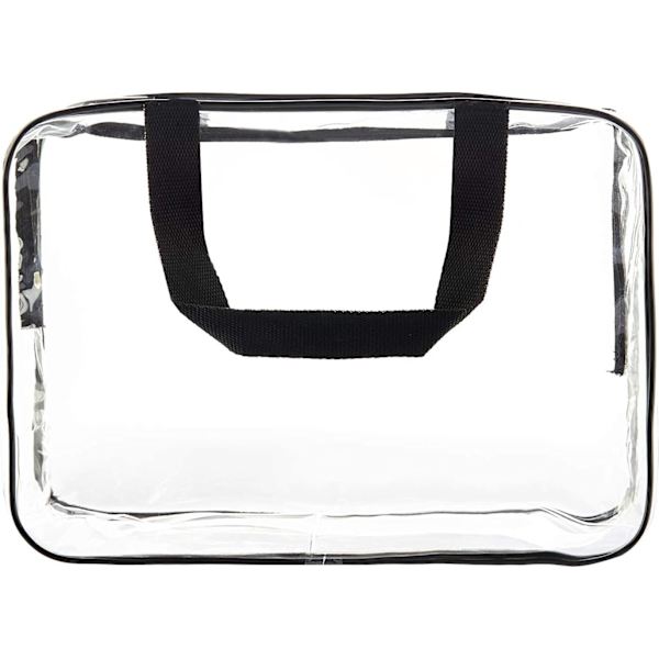 2 stk. Stor gennemsigtig makeup kosmetik toilettaske, 