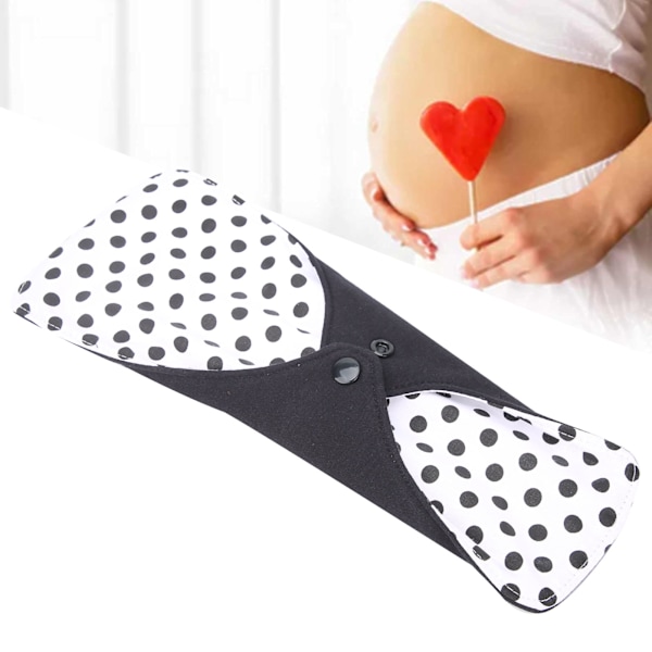 5 stk Kvinnelige Sanitærbind Bomulls Gjenbrukbare Lekkasjesikre Vaskbare Gravide Kvinne Menstruasjonsbind L 20cm x 29.5cm