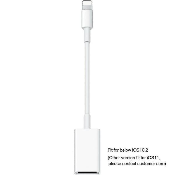 8 Pin Otg Adapter Lightning Han Til Usb Kabelledning Til Iphone Ipad Kamera Hvid