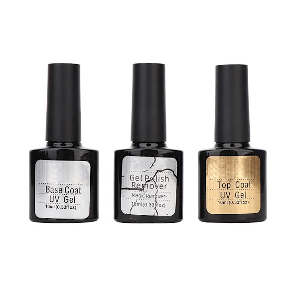UV Gel Nagelfärg Set Bas Topplack Remover Manikyr Set med 36W LED Nageltork (Typ 03)