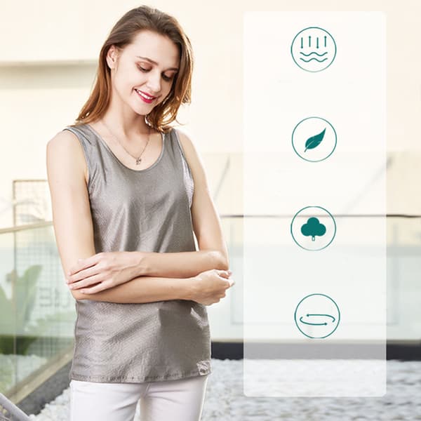 EMF-suojavaate hihaton T-paita mukava EMF-suoja pipo neule miehille naisille M