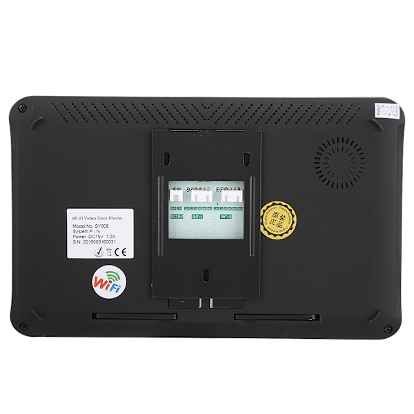 1080P HD 9 tommer Videodørtelefon Trådløs Wifi Ansigt Fingeraftryk Adgangskode RFID Dørtelefon 100-240VAU