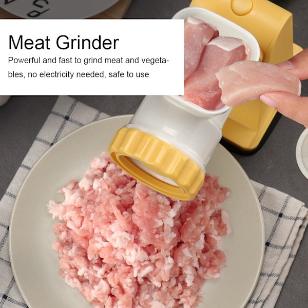 Manual Meat Grinder Household Food Vegetables Mincer Grinding Machine with Stuffing Nozzle