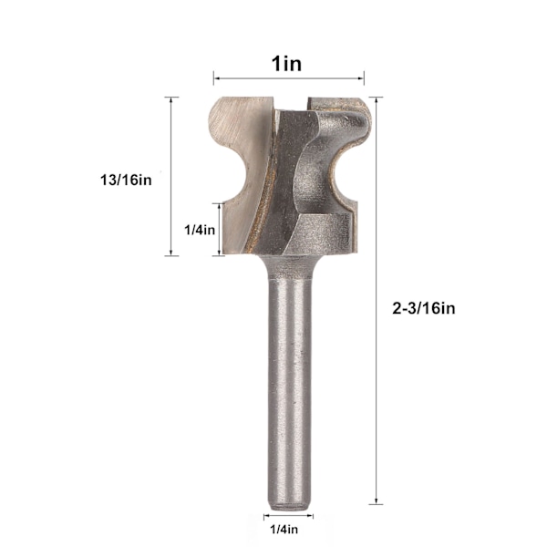 Sormivetopora High Accuracy Hionta Korkea Kovuus Karbidivetopora 1/4 tuuman Pyöreällä Varrella Korkille Puulle 1/4x1