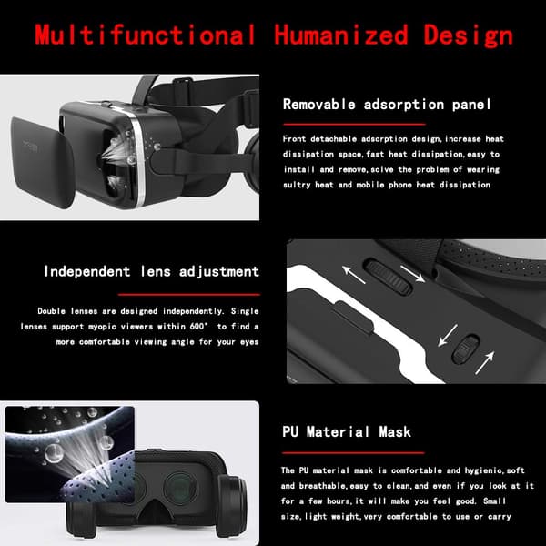 VR Headset Virtuell Virkelighet 3D-briller med Fjernkontroll