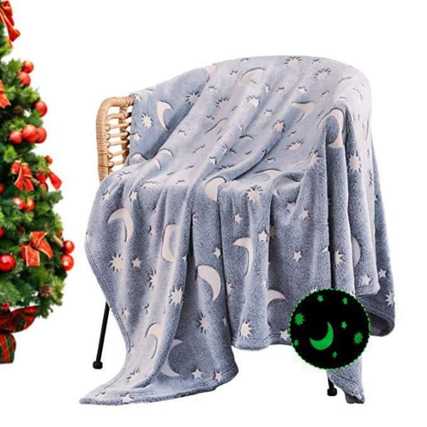 Koselig flanellfleece-teppe for barn, helårsteppe, jule- og bursdagsgave