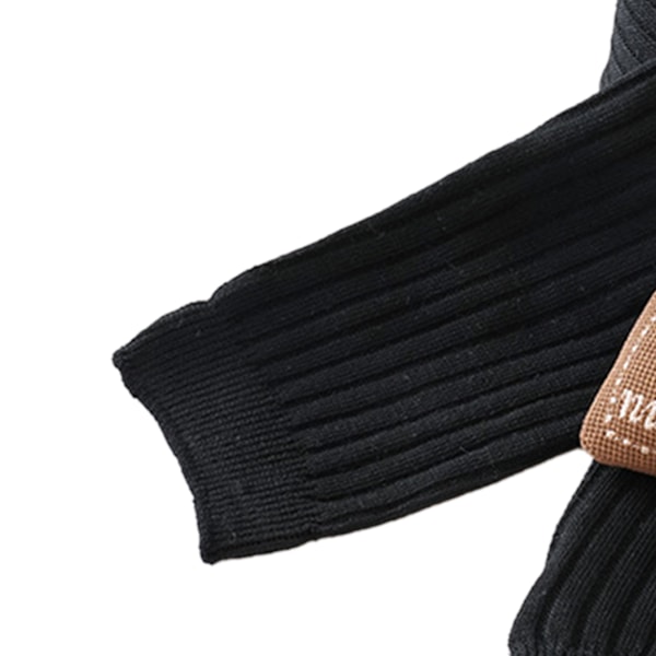 Flickleggings Varma Kammad Bomull Mjuka Bekväma Fotlösa Tights för Vardag Fest Resa Svart L; 60cm/23.6in Längd; för Längd